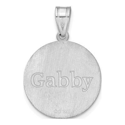 14K White Gold Personalized Soccer Pendant – view 3
