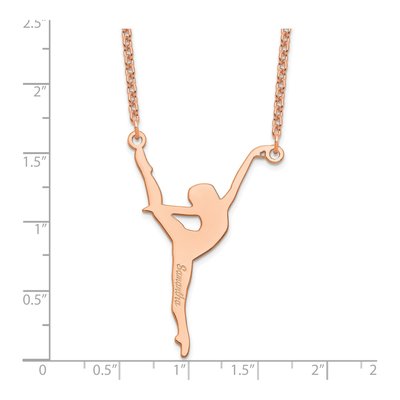 Rose Gold-Plated Sterling Silver Personalized Dancer Pendant – view 3