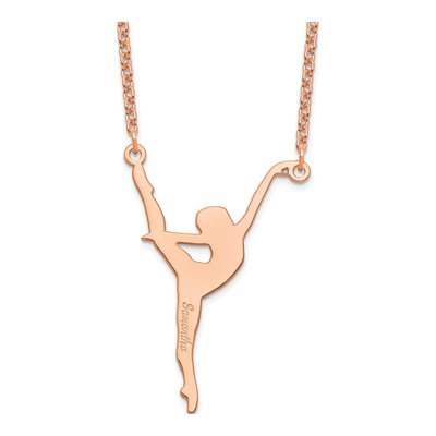 Rose Gold-Plated Sterling Silver Personalized Dancer Pendant