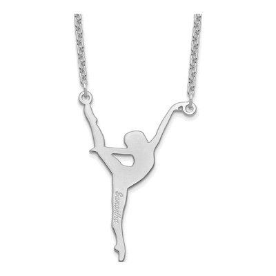 Sterling Silver Personalized Dancer Pendant Necklace