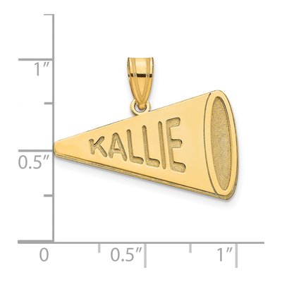 Gold-Plated Sterling Silver Personalized Megaphone Pendant – view 3