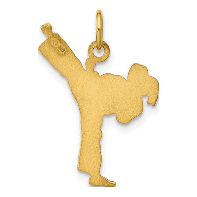 Gold-Plated Sterling Silver Personalized Girl Karate Pendant – view 4
