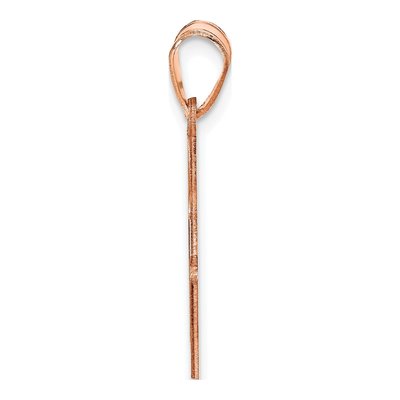 14K Rose Gold Personalized Ice Skate Pendant – view 2