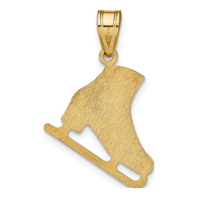 14K Yellow Gold Personalized Ice Skate Pendant – view 4