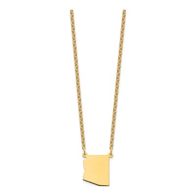 Gold-Plated Sterling Silver Arizona State Pendant Necklace – view 3