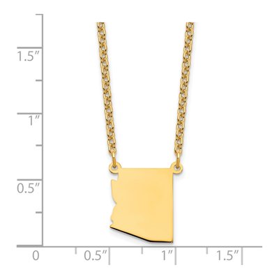 Gold-Plated Sterling Silver Arizona State Pendant Necklace – view 4