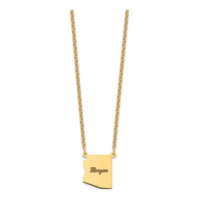 Gold-Plated Sterling Silver Arizona State Pendant Necklace – view 5