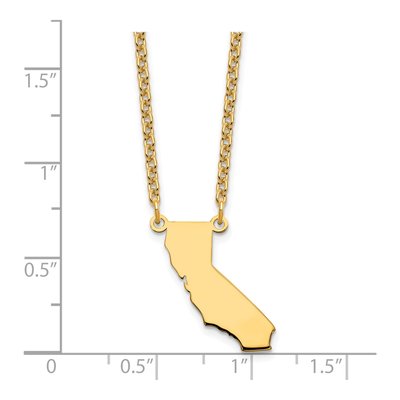 Gold-Plated Sterling Silver California State Pendant Necklace – view 4