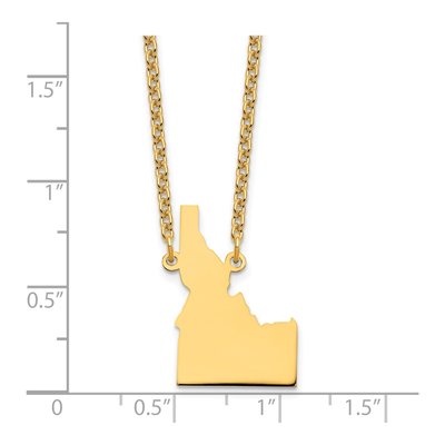 Gold-Plated Sterling Silver Idaho State Pendant Necklace – view 4
