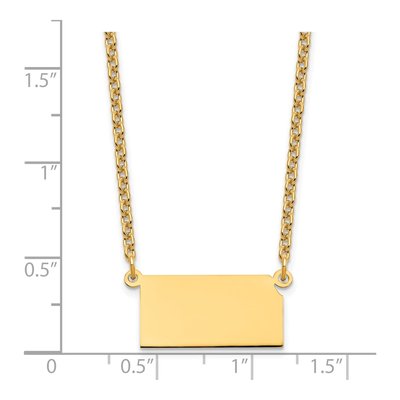 Gold-Plated Sterling Silver Kansas State Pendant Necklace – view 4