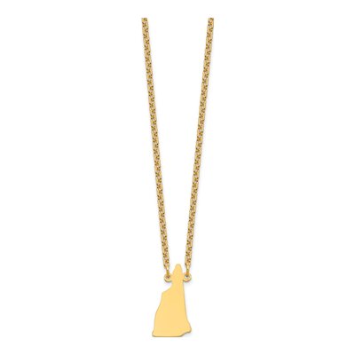 Gold-Plated Sterling Silver Hampshire State Pendant Necklace – view 3