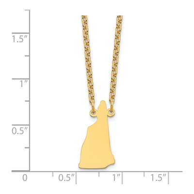 Gold-Plated Sterling Silver Hampshire State Pendant Necklace – view 4