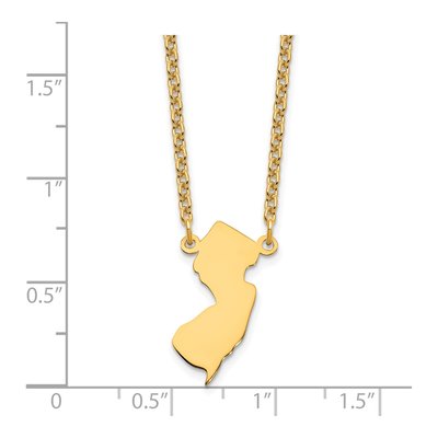 Gold-Plated Sterling Silver Jersey State Pendant Necklace – view 4