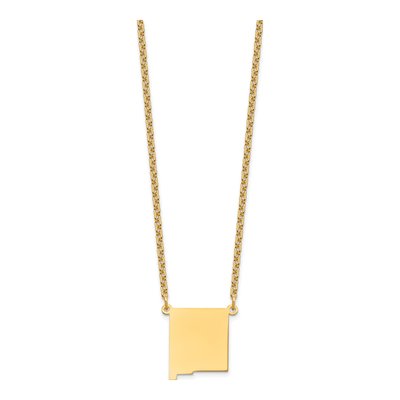 Gold-Plated Sterling Silver Mexico State Pendant Necklace – view 3