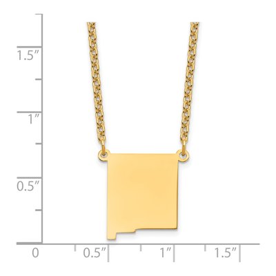 Gold-Plated Sterling Silver Mexico State Pendant Necklace – view 4