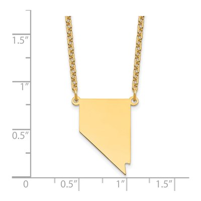 Gold-Plated Sterling Silver Nevada State Pendant Necklace – view 4