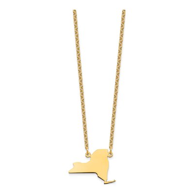 Gold-Plated Sterling Silver York State Pendant Necklace – view 3