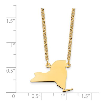 Gold-Plated Sterling Silver York State Pendant Necklace – view 4