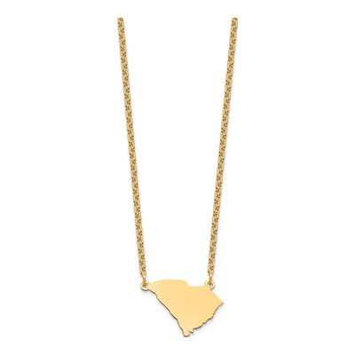 Gold-Plated Sterling Silver South Carolina State Pendant Necklace – view 3
