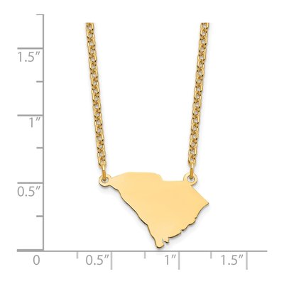 Gold-Plated Sterling Silver South Carolina State Pendant Necklace – view 4