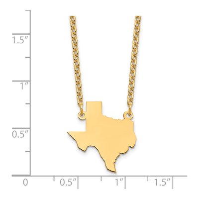 Gold-Plated Sterling Silver Texas State Pendant Necklace – view 4
