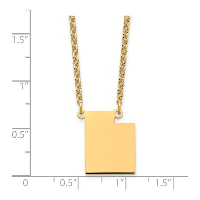 Gold-Plated Sterling Silver Utah State Pendant Necklace – view 4