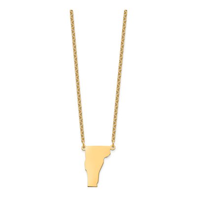 Gold-Plated Sterling Silver Vermont State Pendant Necklace – view 3