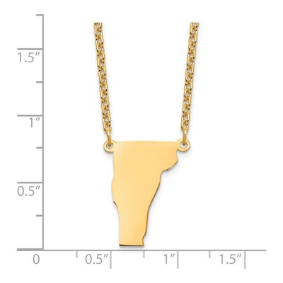 Gold-Plated Sterling Silver Vermont State Pendant Necklace – view 4