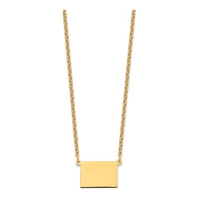 Gold-Plated Sterling Silver Wyoming State Pendant Necklace – view 3