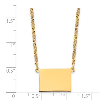 Gold-Plated Sterling Silver Wyoming State Pendant Necklace – view 4