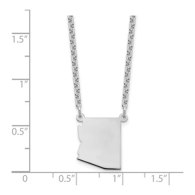 Sterling Silver Arizona State Pendant Necklace – view 3