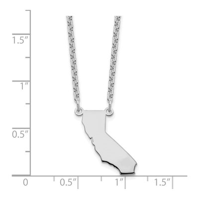 Sterling Silver California State Pendant Necklace – view 3