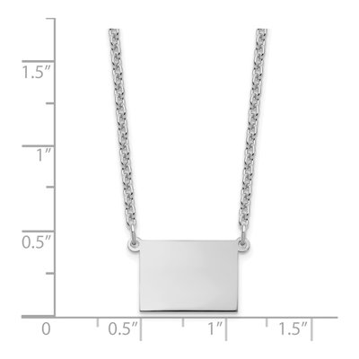 Sterling Silver Colorado State Pendant Necklace – view 3