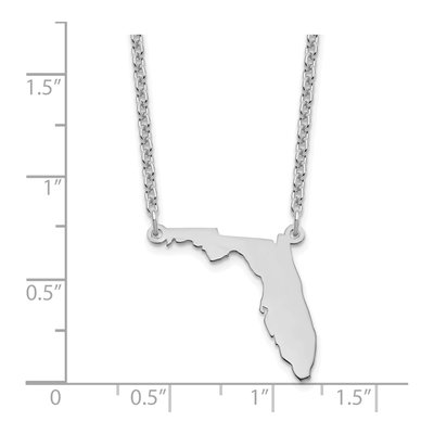 Sterling Silver Florida State Pendant Necklace – view 4