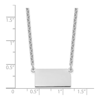 Sterling Silver Kansas State Pendant Necklace – view 4
