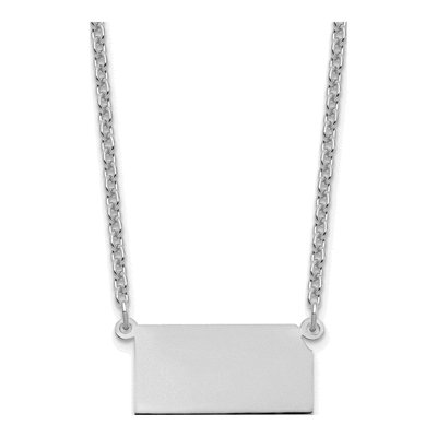 Sterling Silver Kansas State Pendant Necklace