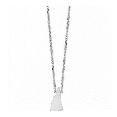 Sterling Silver Hampshire State Pendant Necklace – view 2