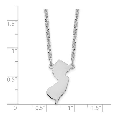 Sterling Silver Jersey State Pendant Necklace – view 4