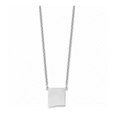 Sterling Silver Mexico State Pendant Necklace – view 2