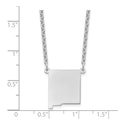 Sterling Silver Mexico State Pendant Necklace – view 3