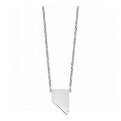 Sterling Silver Nevada State Pendant Necklace – view 2