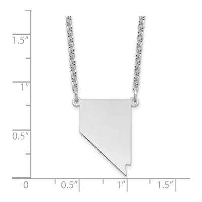 Sterling Silver Nevada State Pendant Necklace – view 3