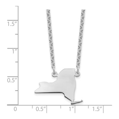 Sterling Silver York State Pendant Necklace – view 2