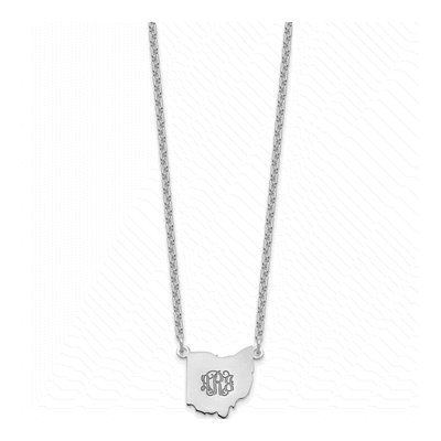 Sterling Silver Ohio State Pendant Necklace – view 5