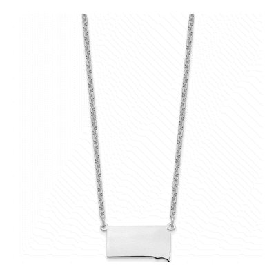 Sterling Silver South Dakota State Pendant Necklace – view 3