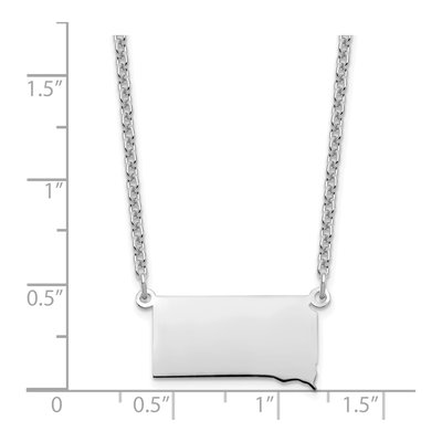 Sterling Silver South Dakota State Pendant Necklace – view 4