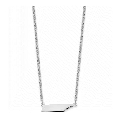 Sterling Silver Tennessee State Pendant Necklace – view 2