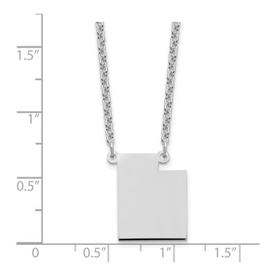 Sterling Silver Utah State Pendant Necklace – view 3