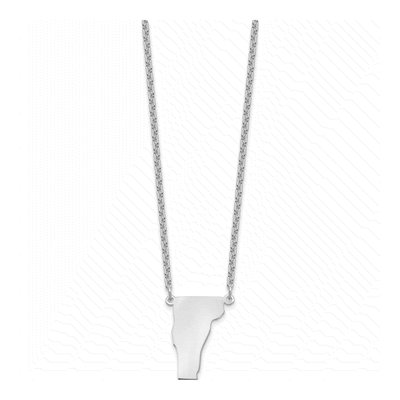 Sterling Silver Vermont State Pendant Necklace – view 2