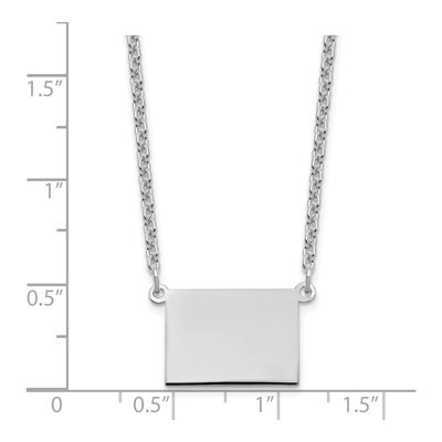 Sterling Silver Wyoming State Pendant Necklace – view 3